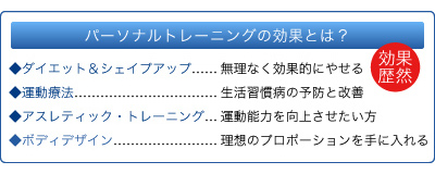 パーソナルトレーニングの効果